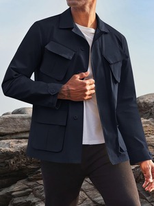 Chaqueta de Trabajo Estilo Utilitario para Hombre, Personalizable, Resistente al Viento, con Múltiples Bolsillos y Cierre Completo - Product Image 6