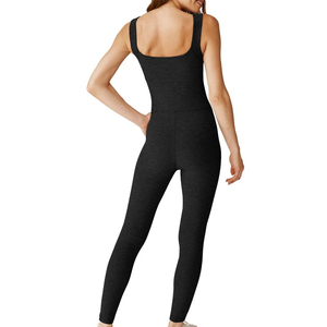 Combinaison de yoga taille haute pour femme, justaucorps de sport sans couture, tenue athlétique en Spandex et Polyester pour la course à pied - Product Image 1
