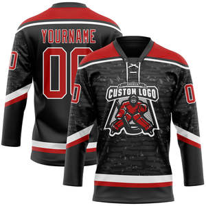 Maillot de hockey par sublimation, 100 % polyester, décontracté, à manches longues, pull sportif avec design personnalisé pour les équipes - Product Image 2