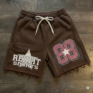 REXFIT SPORTS Shorts décontractés pour hommes, streetwear, fabricant OEM, shorts de sport, logo personnalisé, shorts de sport en coton, shorts de fitness, shorts de course - Product Image 2
