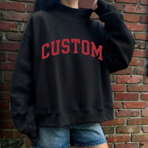 Sudadera Oversize de Cuello Alto para Mujer, Informal, Moderna, Esencial para el Guardarropa, Colección de Fabricante OEM - Product Image 1