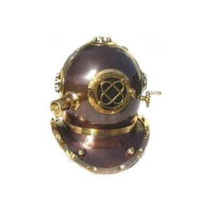 Casco de Buceo Profesional de Cobre y Latón Sólidos, Réplica Retro del Casco de Buceo de la Marina de los Estados Unidos, Estilo Mark V, Náutico, Marítimo - Product Image 1