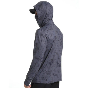 Hooded Men's UPF 50+ Sun Protection <b>Lightweight</b> <b>Hoodie</b> Performance Long Sleeve SPF UV Shirt for Fishing Running Hiking Wear - Product Image 2