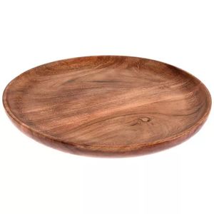 Handmade Polished Eco-Friendly Round Mango Wood Charger Plate with Classic Emerald Design Durable BPA Free Wedding Dining Dish - Product Image 3