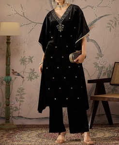 Luxury <b>Kaftan</b> Abaya Handmade Moroccan Arabian <b>kaftan</b> Dress Long Sleeve V Neck Polyester Regular Fit Casual Evening Party Flared - Product Image 6