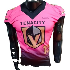 Maillot de football américain brodé grande taille, respirant, extensible, sublimation, manches de pantalon, produits de qualité photo réelle 32 - Product Image 1