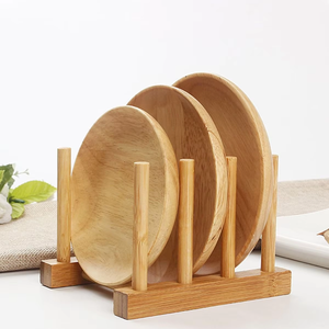 Platos Decorativos de Madera Hechos a Mano, Estilo Vintage, Ecológicos, Aptos para Lavavajillas y Microondas, para Fiestas - Product Image 1