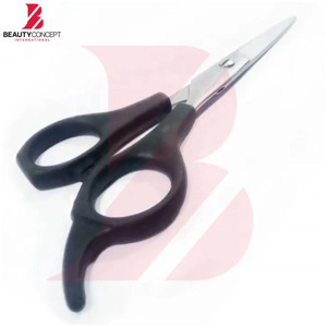 Ciseaux de barbier professionnels en gros, OEM, logo personnalisé, manche en plastique noir, acier inoxydable à haute teneur en carbone, ciseaux de coupe de cheveux - Product Image 2