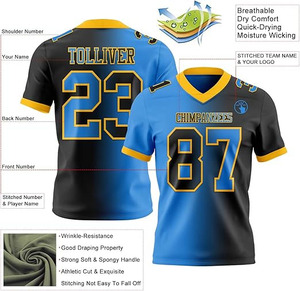 Maillots de football personnalisés en gros pour équipes, unisexes, à séchage rapide, en maille performante, multicolores, pour l'entraînement par sublimation - Product Image 2