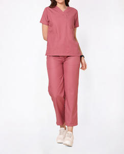 Uniformes Médicos Unisex al por Mayor, Conjunto de Uniformes de Trabajo para Hospital, Farmacia y Clínica, de Manga Corta, Verano, Tela de Poliéster y Spandex - Product Image 1