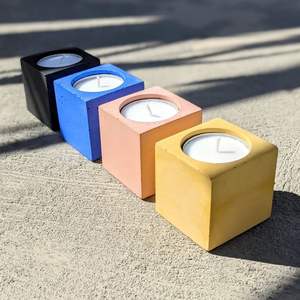 Porte-bougie en béton fait main TCE pour la décoration de la maison, centre de table, hôtel, restaurant, cadeau et aménagement intérieur - Product Image 2