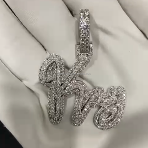 RB Gems Customized KING Cut Diamond Charm Pendants VVS Moissanite Hip Hop Link <b>Chain</b> Rose Gold White Gold Unisex - Product Image 1