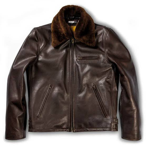 <b>Men</b> Leather Biker Jacket Stylish Motorcycle Inspired Zip Up <b>Front</b> Stand Collar Long Sleeve Casual Outerwear with Modern Design - Product Image 5