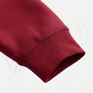 Conjunto Deportivo para Hombre con Sudadera con Capucha Roja y Pantalones, Cierre Completo, Color Sólido, Algodón, Ropa Deportiva Casual para Otoño - Product Image 6