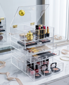 Nuevo Mueble de Almacenamiento de Cosméticos de Acrílico Personalizado, Moderno, Lavable, Fácil de Montar, Transparente, con Estante de Exhibición Alto - Product Image 4