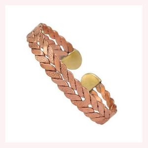 Bracelet en cuivre pur fait main, ajustable, manchette ouverte, unisexe, bijoux de guérison, vente en gros, fournisseur en vrac - Product Image 5