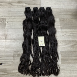 Vente chaude Naturel Noir Brut Ondulé Curl Genius Trame Bundle De Cheveux Doux Vietnamien Extensions De Cheveux Humains - Product Image 5