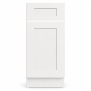 In Stock USA 15 Inch White and Gray Shaker Lower Kitchen <b>Cabinet</b> Solid <b>Wood</b> Doors RTA Kitchen <b>Cabinets</b> B15 Fast Delivery - Product Image 2