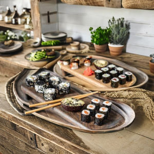 Plato de Servir Cuadrado de Madera Pintado a Mano para Regalos - Product Image 1