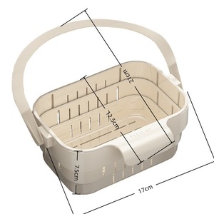 Panier égouttoir pliable en plastique pour cuisine, passoire à légumes avec poignée, égouttoir à fruits peu encombrant pour évier et comptoir - Product Image 6