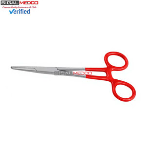 Pinzas Manuales para Mosquitos de Calidad Premium, 5 Pulgadas, Rectas, con Mangos Recubiertos de PVC Rojo, Acero Inoxidable Alemán, Quirúrgicas, Dentales, Hemostáticas - Product Image 5