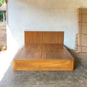 Modern Solid Wood <b>Storage</b> <b>Bed</b> Frame Luxury Fluted Headboard King Size Bedroom Set <b>with</b> Nightstands Indonesia Factory Custom - Product Image 3