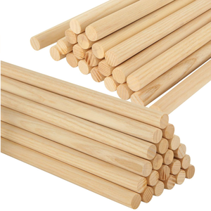 Solid Wood <b>Stick</b> Handle for Broom <b>Mop</b> Curtain Rod Flag Pole Durable Wooden Shaft Replacement for Home Cleaning Construction - Product Image 1