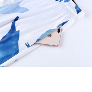 Shorts décontractés en polyester pour hommes grandes tailles, confortables, avec taille élastique et cordon de serrage, en toile unie, personnalisables, livraison rapide - Product Image 6
