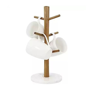 ที่วางแก้วทำจากไม้ธรรมชาติที่วางแก้วกาแฟไม้ที่แขวนบนเคาน์เตอร์ - Product Image 6