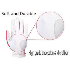 Nuevos Guantes de Golf de Piel Sintética Roja, Accesorios Deportivos Ligeros, Guantes de Golf Personalizados para Hombre con Dedos Completos - Product Image 4