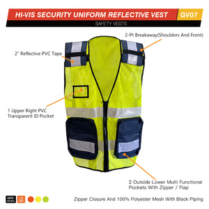 Gilet de sécurité réfléchissant léger pour hommes, équipement de travail haute visibilité pour les travaux de construction, d'arpentage et d'entretien - Product Image 4