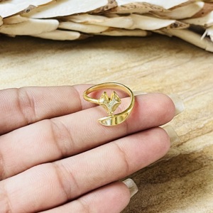 New Design Minimalist <b>Fox</b> <b>Rings</b> Boho Brass <b>Rings</b> For Womens 18k Gold Plated Antique Animal Theme Jewelry For Wholesale/OEM/ODM - Product Image 2