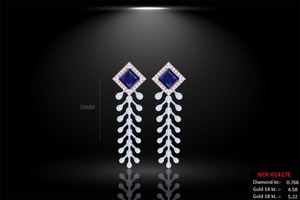 Exquisito Juego de Collar Chapado en Oro de 14 Quilates para Mujer con Diamantes Naturales Brillantes de 3.84ct GH VS-SI, Certificados por IGI, Joyería Fina Elegante - Product Image 4