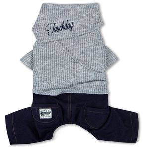 Completo Outfit Maglione Avvolgente e Pantaloni in Denim per Animali Domestici: Abbigliamento Perfetto per il Tuo Amico Peloso - Product Image 1