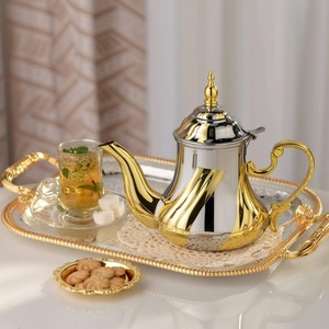 กระติกกาแฟอาหรับแบบประดับตกแต่งพร้อมพวยกาโค้ง - Product Image 6