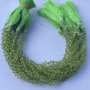 Collar de Moda para Mujer con Peridoto Verde Natural de Jaipuri Gems, Cuentas Facetadas en Forma de Gota de Agua de 4mm, 6mm y 8mm - Product Image 1