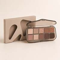 Palette de fards à paupières minéraux KOSMONEXT Neutral Garden Multi Chrome Metallic Shimmer 8+ couleurs pour carnations moyennes - Vegan et sans cruauté