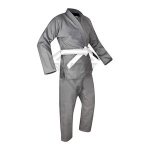 Kimono de Jiu-Jitsu Brésilien (BJJ) Gris Personnalisé avec Logo, Uniforme de Jiu-Jitsu, Tissu Perlé Lourd, Pantalon Ripstop, Tenue d'Arts Martiaux – Fabricant - Product Image 2