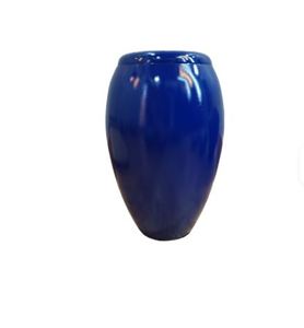 Blue Ceramic Urn Oval <b>Vase</b> <b>Memorial</b> Jar Decorative Flower Holder for Home Garden - Product Image 2