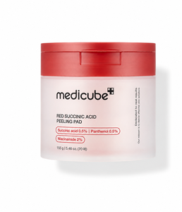 Medicube Red Succinic Acid Peeling Pad 2024, Discos Exfoliantes para el Cuidado del Acné - Product Image 1