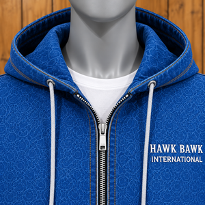 Veste et pantalon en jean vintage personnalisés pour hommes, couleur au choix, à capuche, manches longues, fermeture à cordon, coupe ample, vêtements de sport - Product Image 4