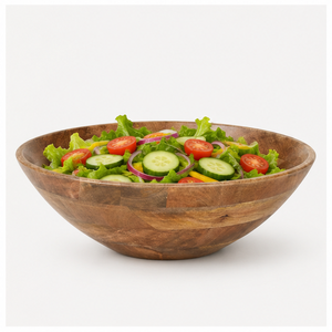 Grand saladier en bois d'acacia artisanal et écologique, bol de service en bois massif naturel pour fruits et collations, prix d'usine - Product Image 2