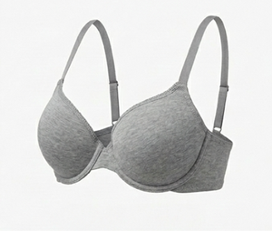 Soutien-gorge gris à armatures pour femme, bonnet complet, sans couture, bretelles réglables, dos en Y, fermeture à trois agrafes, lavable en machine, usage quotidien - Product Image 4