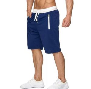 Shorts décontractés pour hommes, coupe classique, couleur unie, tissé, respirant, écologique, 100 % soie, logo frontal, cordon de serrage blanc - Product Image 3