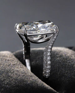 IGI/GIA Lab Grown Cut Diamond Vintage 14k jaune mariage/bague de fiançailles unisexe or blanc fin pour anniversaire fête-digne - Product Image 4