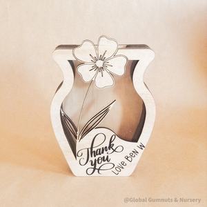 Maceta de sándalo de 3 capas hecha a mano moderna, de diseño único jarrón de mesa de madera, cajas de letreros de pared, artesanías de madera de regalo - Product Image 2