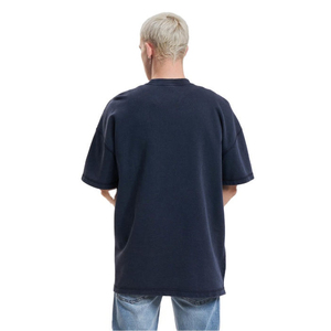 เสื้อยืดผู้ชายสไตล์วินเทจ ผ้าฝ้ายฟอกสี ทรงโอเวอร์ไซส์ แขนสั้น สตรีทแวร์ ลำลอง ใส่สบายสำหรับฤดูร้อน เสื้อยืดผ้าฝ้ายฟอกสีผู้ชาย - Product Image 3
