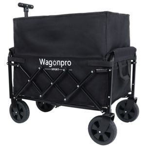 Carrello Multiuso Espandibile Nero a Doppio Strato, 100% Spazio Extra, per Campeggio, Spesa, Sport, Giardinaggio, Pesca - Product Image 3
