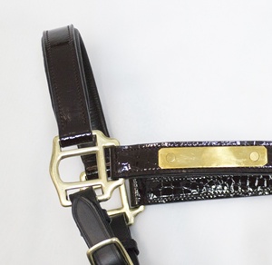 เชือกแขวนม้าหนังพรีเมี่ยมอัจฉริยะ การออกแบบชุบทองเหลือง / เชือกแขวนม้าหนังพร้อมข้อต่อทองเหลืองเบาะนุ่ม - Product Image 5