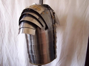 Auténtico Casco Romano Lorica Segmentata Medieval, Acero Suave Antiguo Pulido y Plateado, Temática Deportiva, Armadura de Caballero, Cosplay de Halloween - Product Image 5
